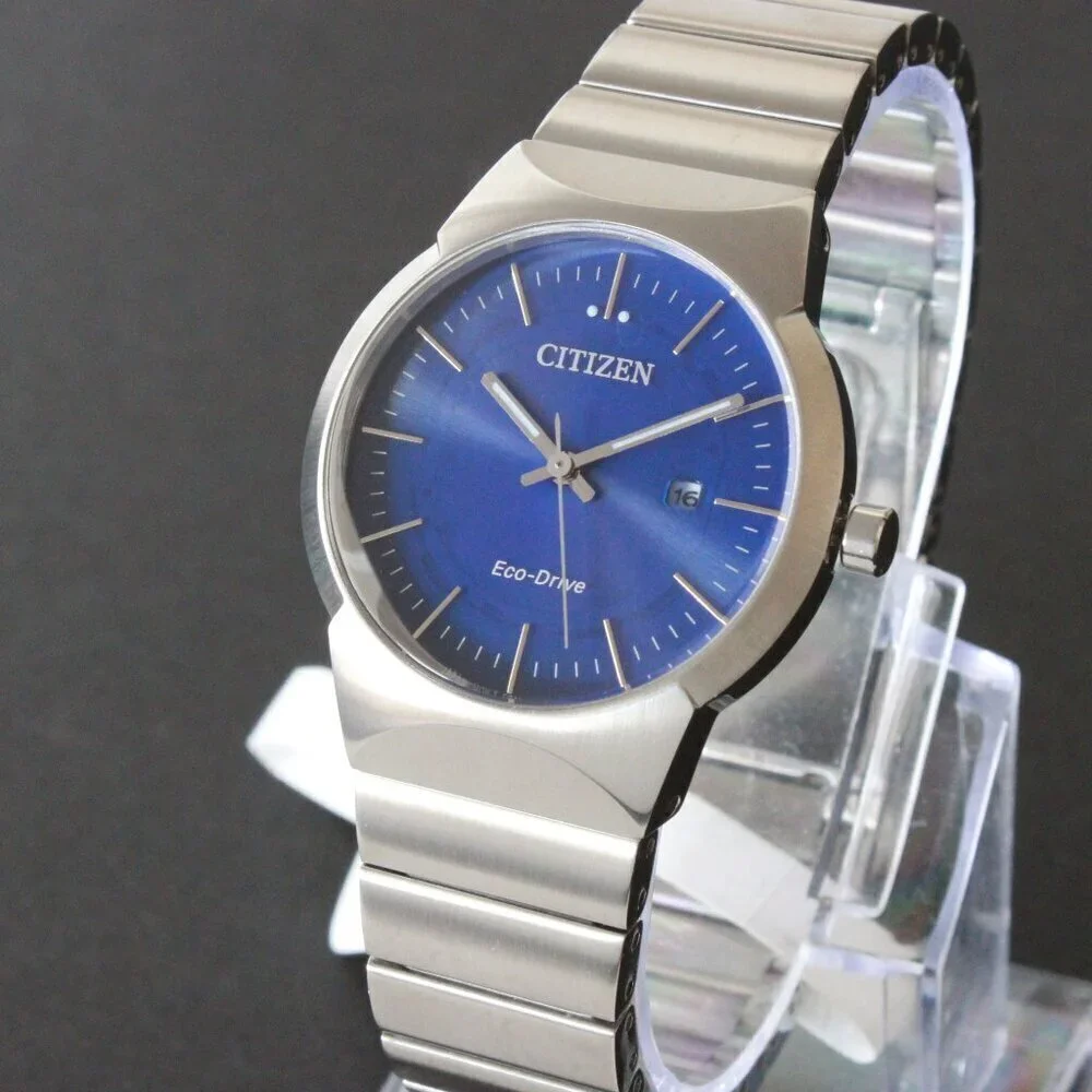 Citizen Eco-Drive Women's Silver Tone Watch Blue Dial 32MM Watch